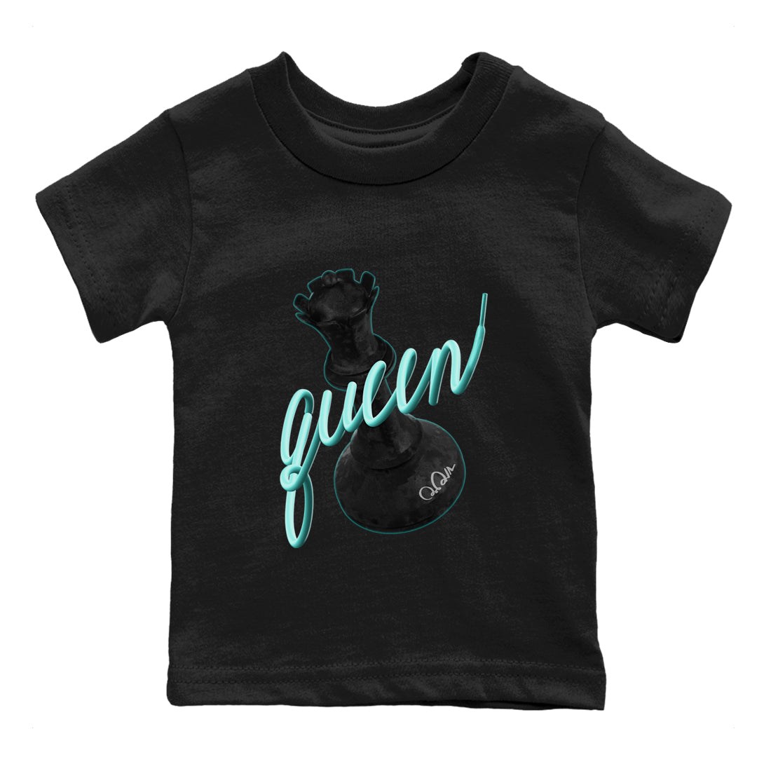 Air Force 1 Tiffany 3D Queen Baby and Kids Sneaker Tees Nike Tiffany AF1Kids Sneaker Tees Washing and Care Tip