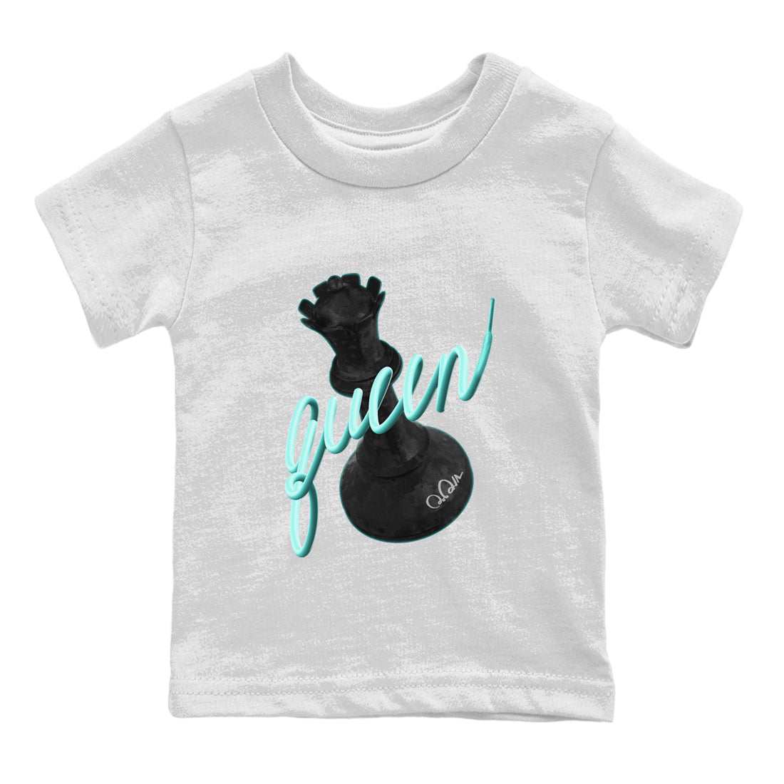 Air Force 1 Tiffany Sneaker Match Tees 3D Queen Sneaker Tees Nike Tiffany AF1Sneaker Release Tees Kids Shirts White 2