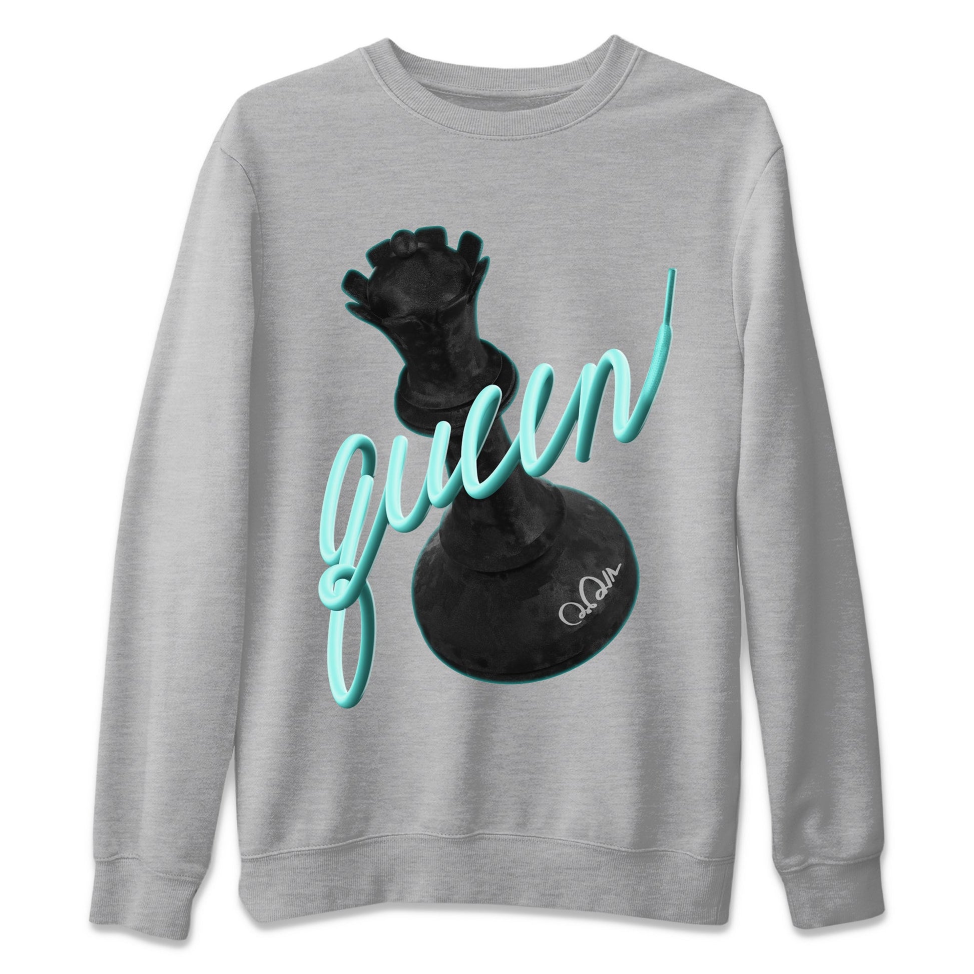 Air Force 1 Tiffany Sneaker Match Tees 3D Queen Sneaker Tees Nike Tiffany AF1Sneaker Release Tees Unisex Shirts Heather Grey 2