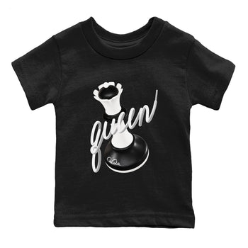 1s Black White shirt to match jordans 3D Queen sneaker tees Air Jordan 1 High OG Black White SNRT sneaker release tees baby toddler Black 2 cotton Shirt