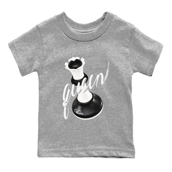 1s Black White shirt to match jordans 3D Queen sneaker tees Air Jordan 1 High OG Black White SNRT sneaker release tees baby toddler Heather Grey 2 cotton Shirt