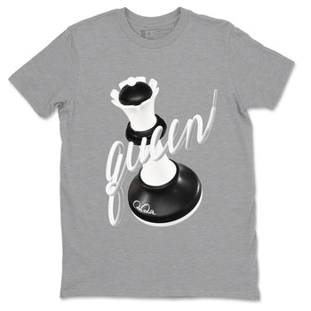 1s Black White shirt to match jordans 3D Queen sneaker tees Air Jordan 1 High OG Black White SNRT Sneaker Release Tees unisex cotton Heather Grey 2 crew neck shirt