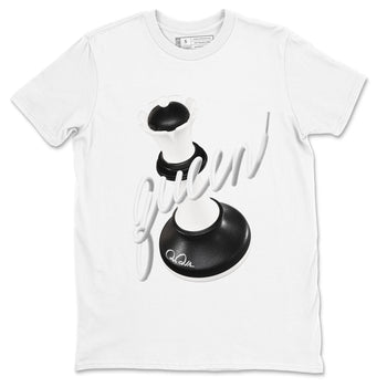 1s Black White shirt to match jordans 3D Queen sneaker tees Air Jordan 1 High OG Black White SNRT Sneaker Release Tees unisex cotton White 2 crew neck shirt