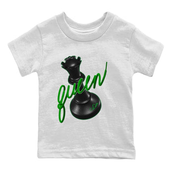 Air Jordan 1 Celtics Sneaker Match Tees 3D Queen Sneaker Tees AJ1 High OG Lucky Green Sneaker Release Tees Kids Shirts White 2
