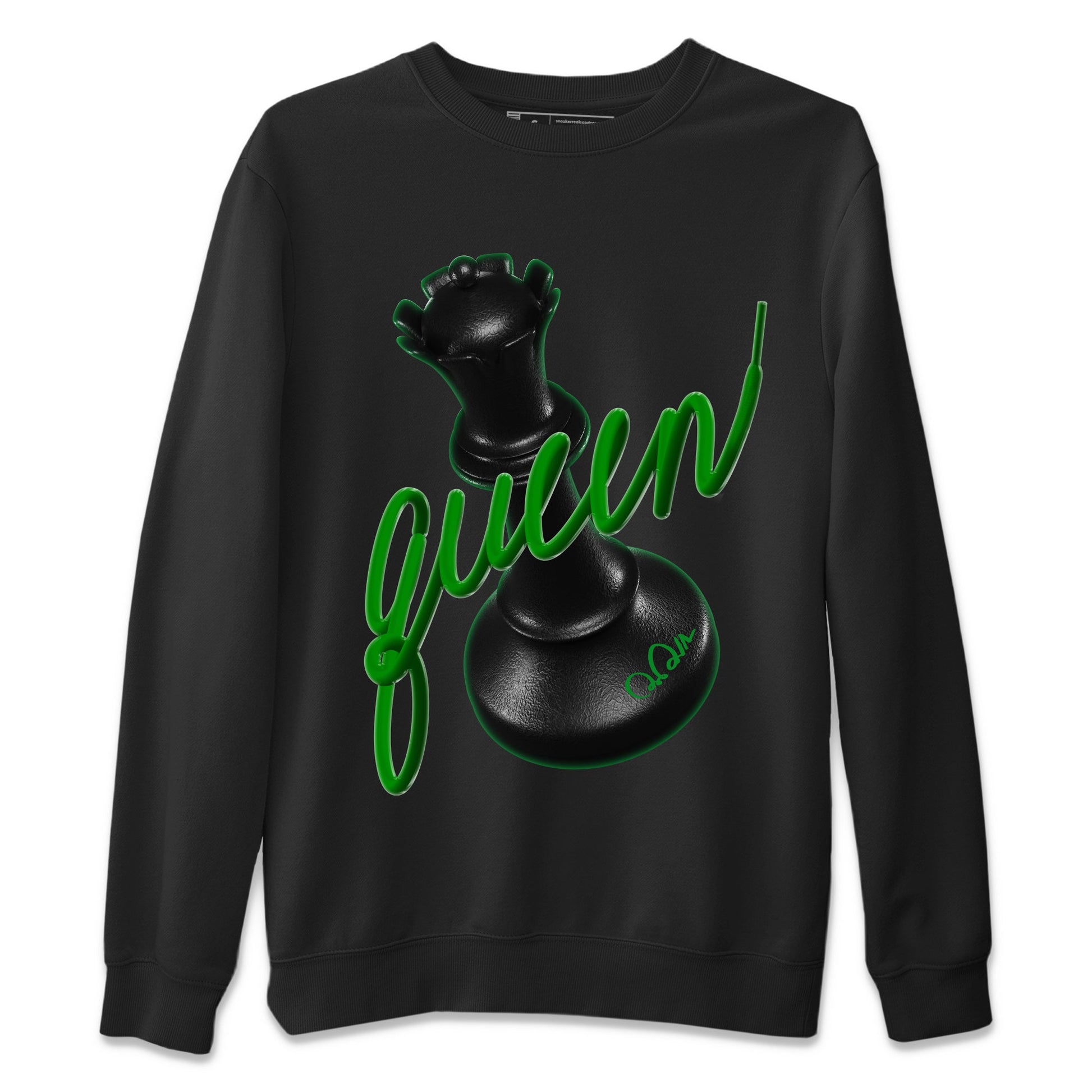 Air Jordan 1 Celtics Sneaker Match Tees 3D Queen Sneaker Tees AJ1 High OG Lucky Green Sneaker Release Tees Unisex Shirts Black 2