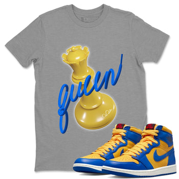 Jordan 1 Game Royal Varsity Maize Sneaker Match Tees 3D Queen Sneaker Tees Jordan 1 Game Royal Varsity Maize Sneaker Release Tees Unisex Shirts