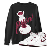 1s Metallic Burgundy shirt to match jordans 3D Queen sneaker tees AJ1 Metallic Burgundy SNRT Sneaker Release Tees Unisex Black 1 T-Shirt