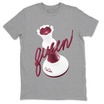 1s Metallic Burgundy shirt to match jordans 3D Queen sneaker tees AJ1 Metallic Burgundy SNRT Sneaker Release Tees Unisex Heather Grey 2 T-Shirt
