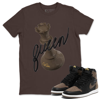 Air Jordan 1 Palomino shirt to match jordans 3D Queen sneaker tees AJ1 High Palomino SNRT Sneaker Release Tees Unisex Dark Chocolate 1 T-Shirt