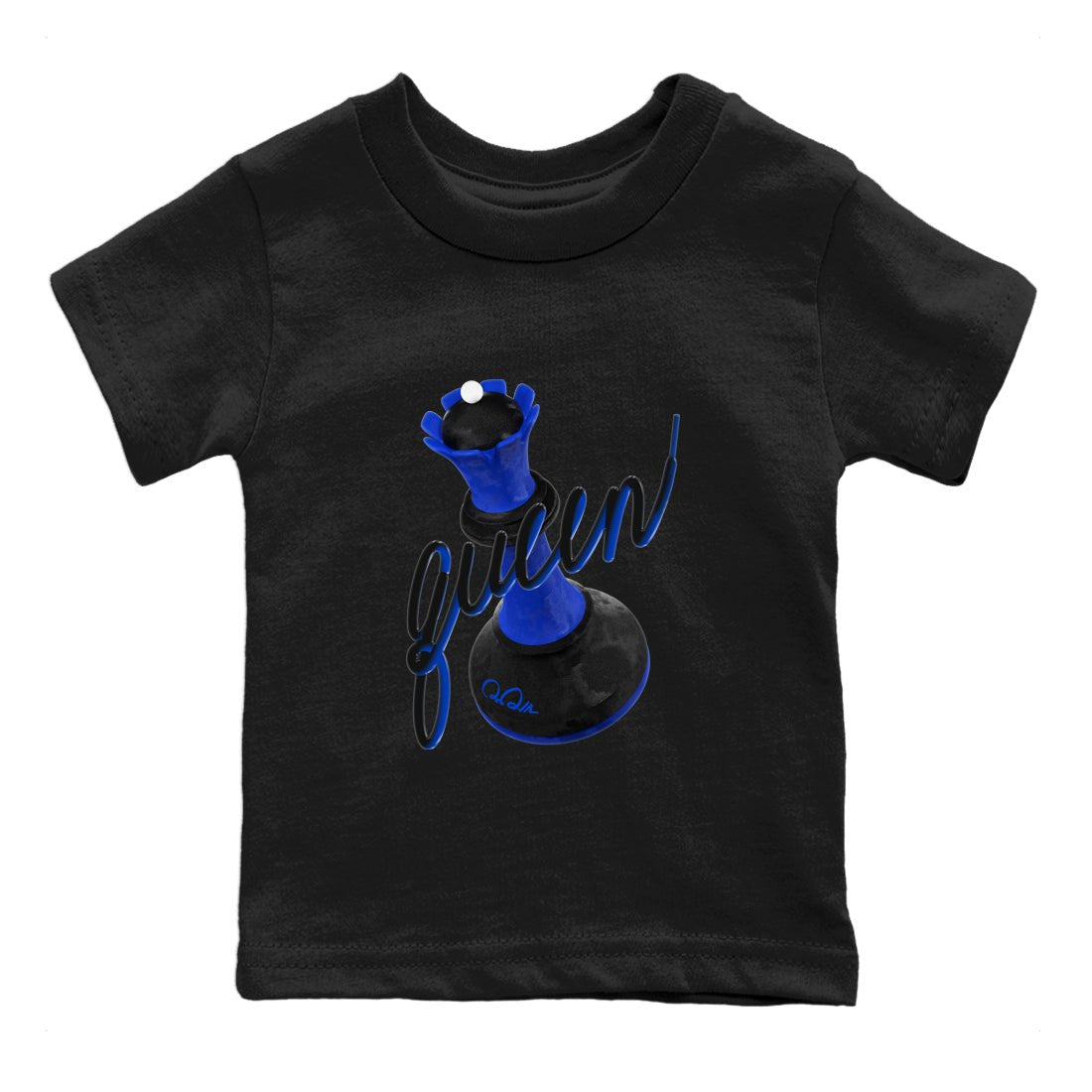 Air Jordan 1 Royal Reimagined shirt to match jordans 3D Queen sneaker tees AJ1 OG HIGH Royal Reimagined SNRT Sneaker Release Tees Baby Toddler Black 2 T-Shirt