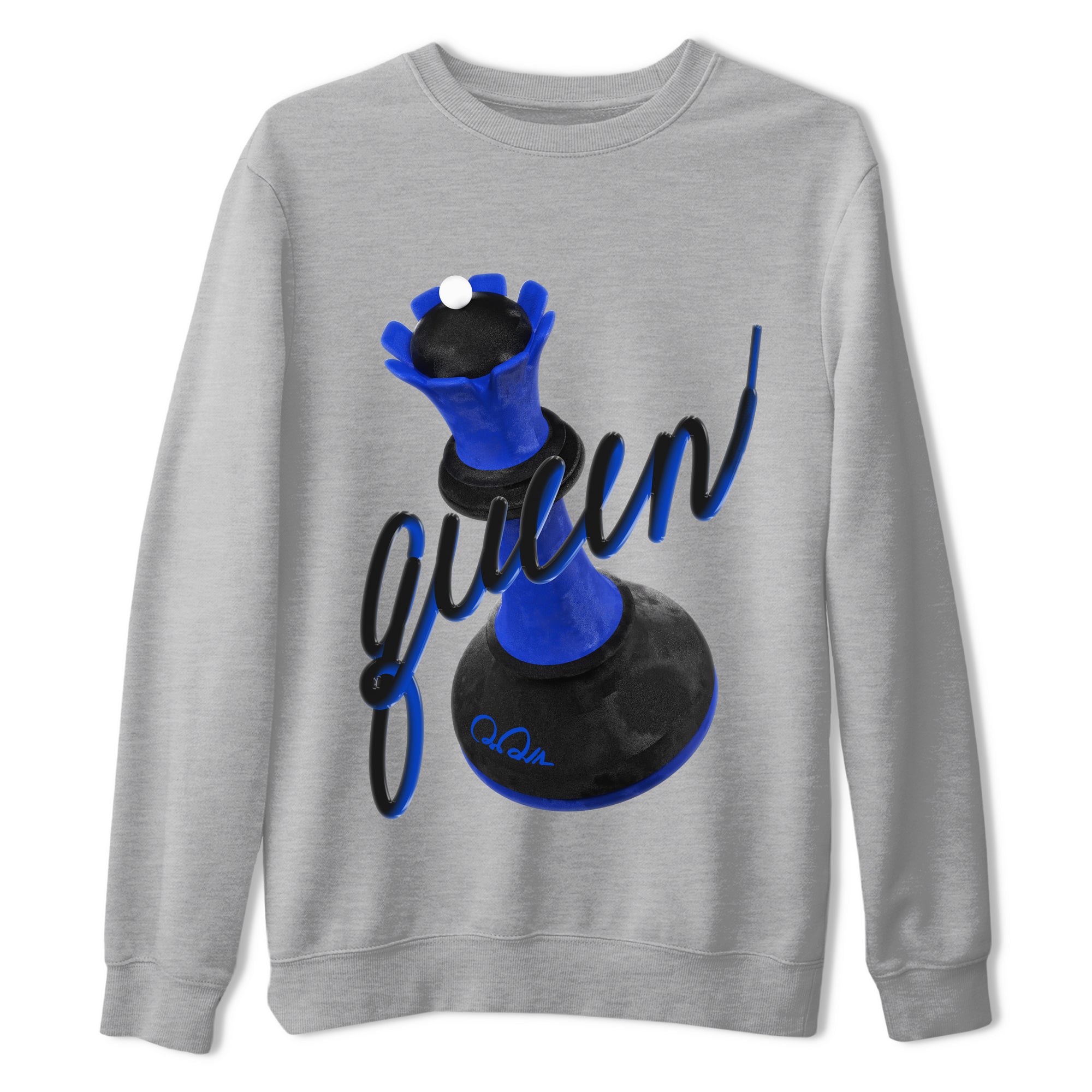 Air Jordan 1 Royal Reimagined shirt to match jordans 3D Queen sneaker tees AJ1 OG HIGH Royal Reimagined SNRT Sneaker Release Tees Unisex Heather Grey 2 T-Shirt