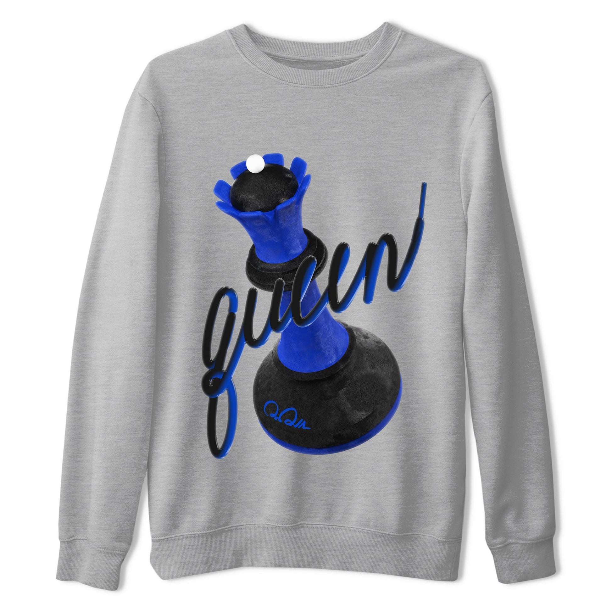 Air Jordan 1 Royal Reimagined shirt to match jordans 3D Queen sneaker tees AJ1 OG HIGH Royal Reimagined SNRT Sneaker Release Tees Unisex Heather Grey 2 T-Shirt