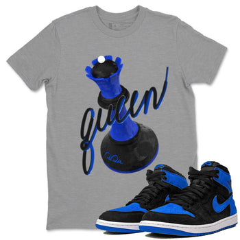 Air Jordan 1 Royal Reimagined shirt to match jordans 3D Queen sneaker tees AJ1 OG HIGH Royal Reimagined SNRT Sneaker Release Tees Unisex Heather Grey 1 T-Shirt