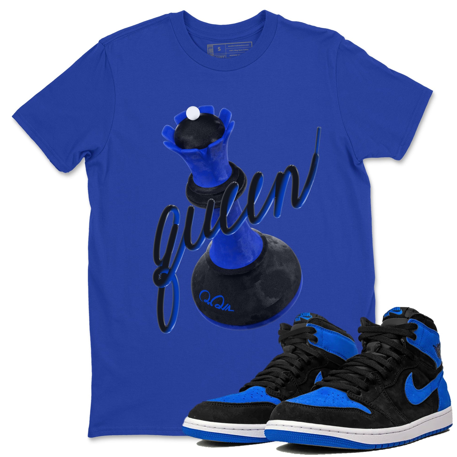 Air Jordan 1 Royal Reimagined shirt to match jordans 3D Queen sneaker tees AJ1 OG HIGH Royal Reimagined SNRT Sneaker Release Tees Unisex Royal Blue 1 T-Shirt