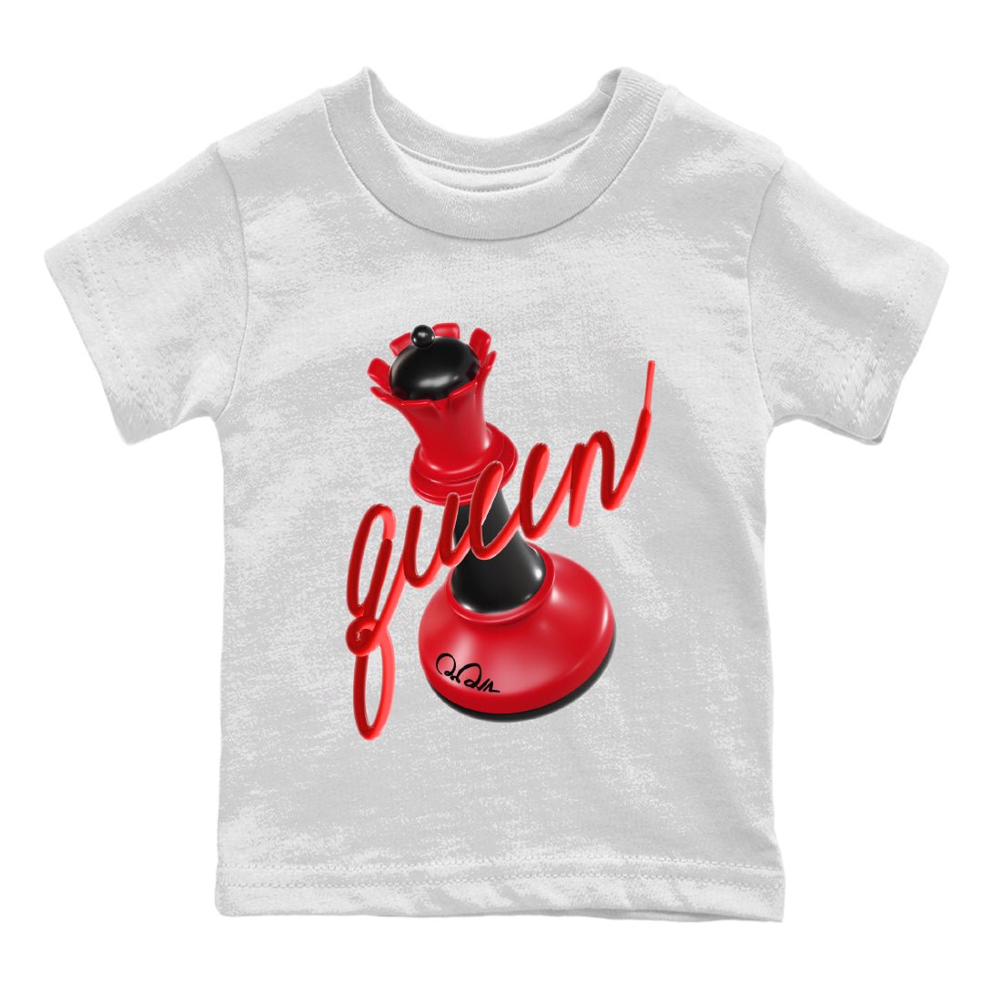 Air Jordan 1 Satin Bred Sneaker Match Tees 3D Queen Sneaker Tees AJ1 Satin Bred Sneaker Release Tees Kids Shirts White 2