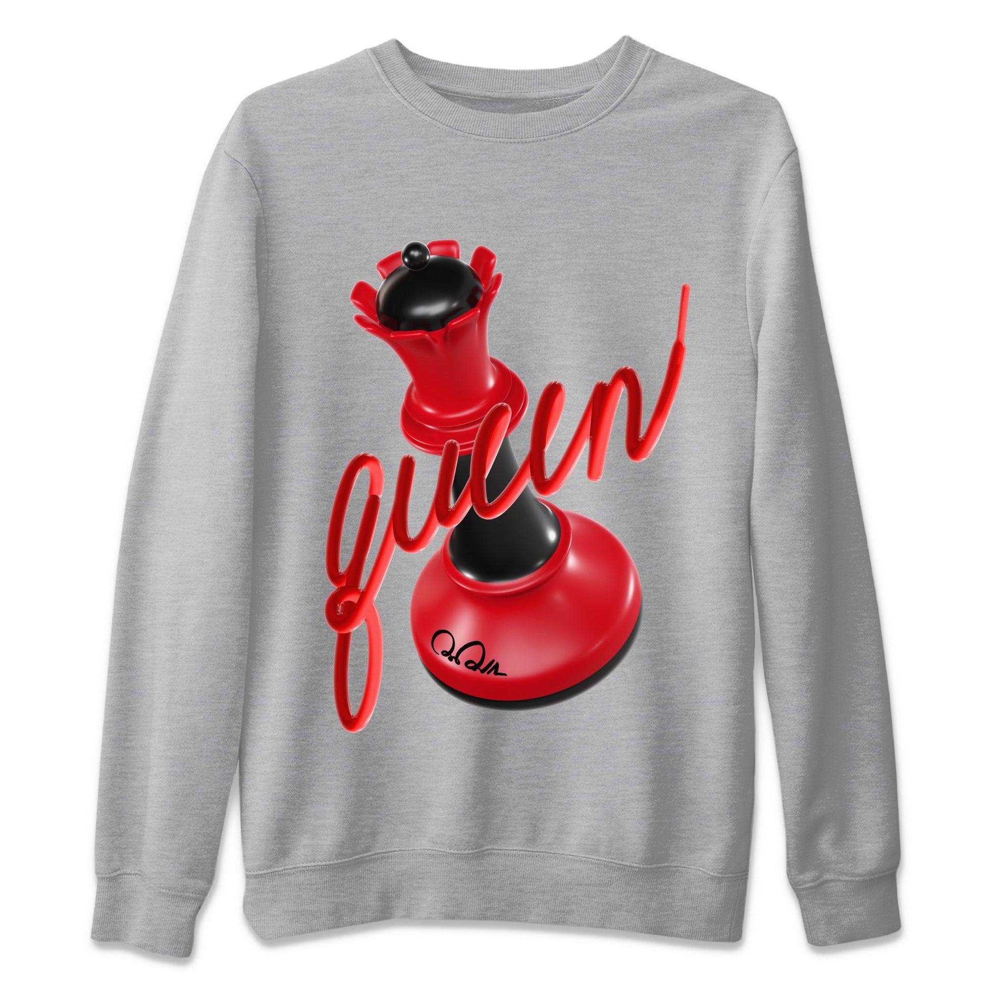 Air Jordan 1 Satin Bred Sneaker Match Tees 3D Queen Sneaker Tees AJ1 Satin Bred Sneaker Release Tees Unisex Shirts Heather Grey 2