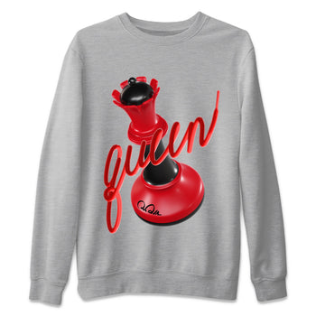 Air Jordan 1 Satin Bred Sneaker Match Tees 3D Queen Sneaker Tees AJ1 Satin Bred Sneaker Release Tees Unisex Shirts Heather Grey 2
