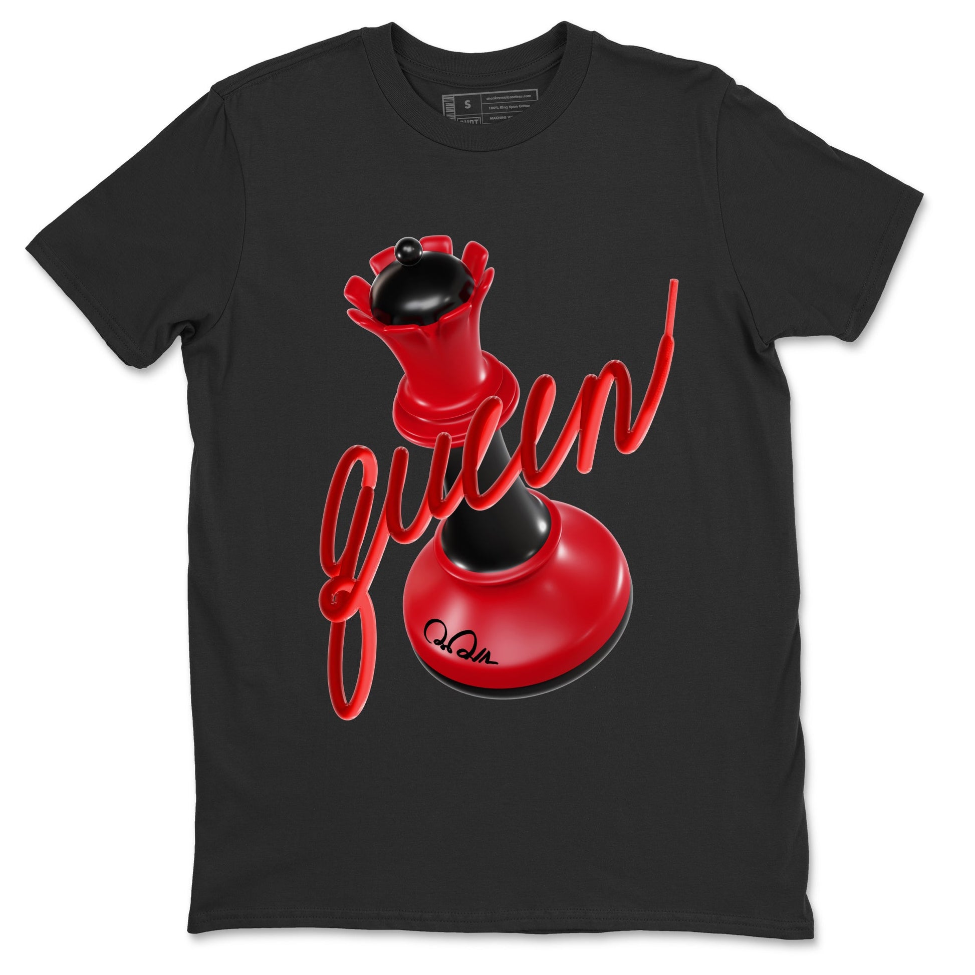 Air Jordan 1 Satin Bred Sneaker Match Tees 3D Queen Sneaker Tees AJ1 Satin Bred Sneaker Release Tees Unisex Shirts Black 2