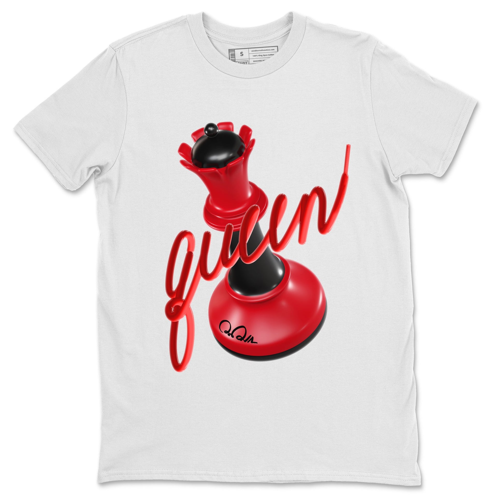 Air Jordan 1 Satin Bred Sneaker Match Tees 3D Queen Sneaker Tees AJ1 Satin Bred Sneaker Release Tees Unisex Shirts White 2
