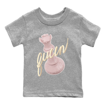 AJ1 Retro High OG Washed Pink Sneaker Match Tees 3D Queen Sneaker Tees AJ1 Retro High OG Washed Pink Sneaker Release Tees Kids Shirts Heather Grey 2