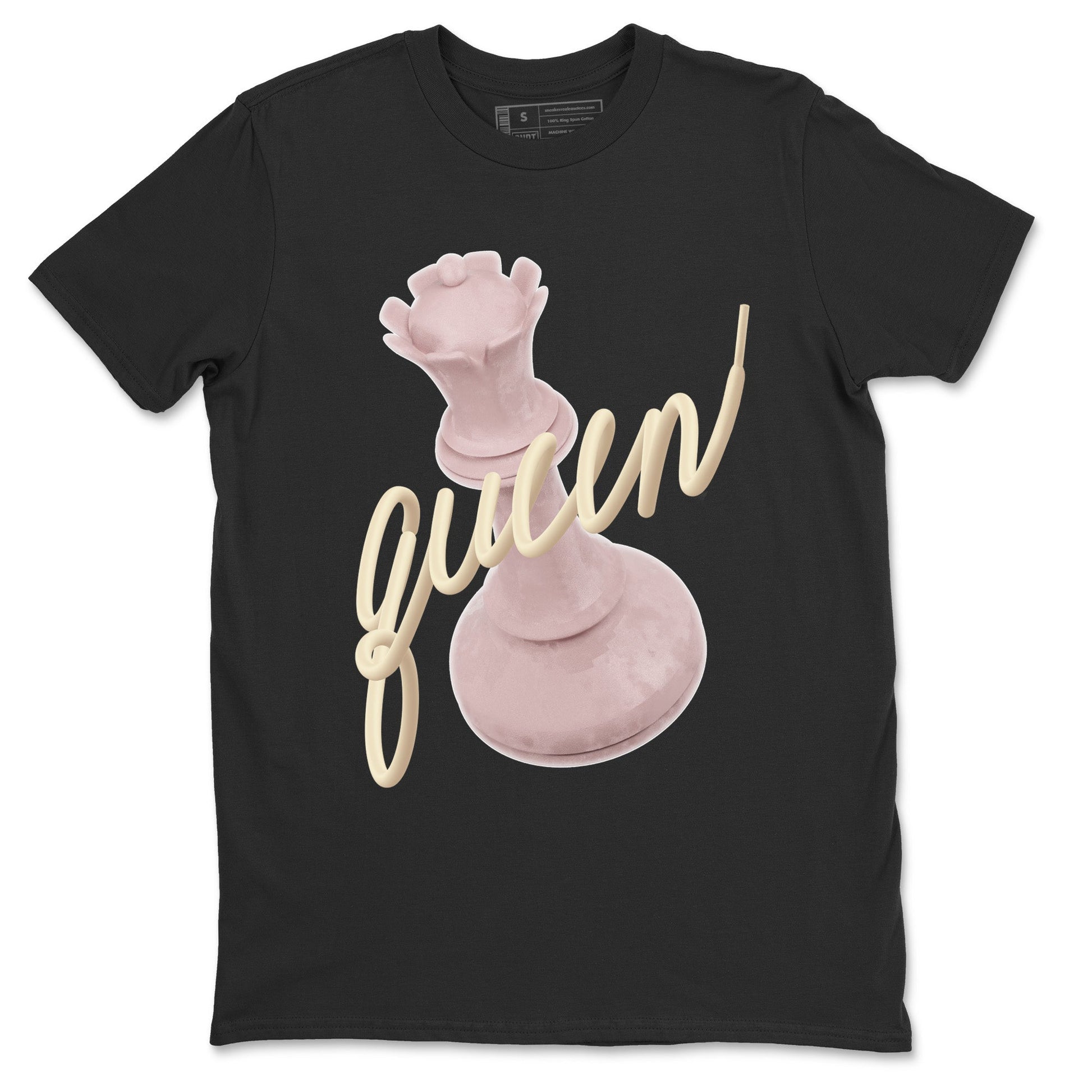 AJ1 Retro High OG Washed Pink Sneaker Match Tees 3D Queen Sneaker Tees AJ1 Retro High OG Washed Pink Sneaker Release Tees Unisex Shirts Black 2
