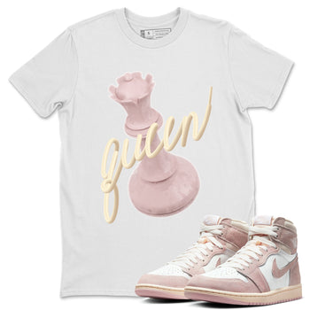 AJ1 Retro High OG Washed Pink Sneaker Match Tees 3D Queen Sneaker Tees AJ1 Retro High OG Washed Pink Sneaker Release Tees Unisex Shirts White 1
