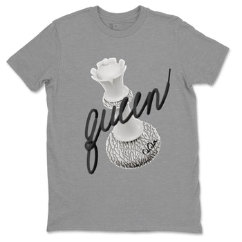 Air Jordan 1 White Cement Sneaker Match Tees 3D Queen Sneaker Tees Air Jordan 1 White Cement Sneaker Release Tees Unisex Shirts Heather Grey 2