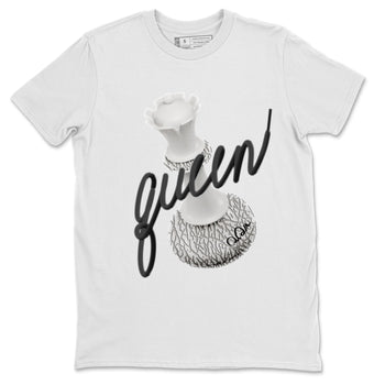 Air Jordan 1 White Cement Sneaker Match Tees 3D Queen Sneaker Tees Air Jordan 1 White Cement Sneaker Release Tees Unisex Shirts White 2
