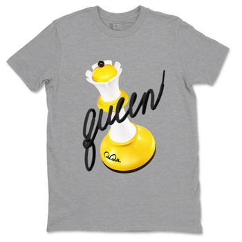 1s Yellow Ochre shirt to match jordans 3D Queen sneaker tees Air Jordan 1 Yellow Ochre SNRT Sneaker Release Tees unisex cotton Heather Grey 2 crew neck shirt