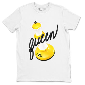 1s Yellow Ochre shirt to match jordans 3D Queen sneaker tees Air Jordan 1 Yellow Ochre SNRT Sneaker Release Tees unisex cotton White 2 crew neck shirt