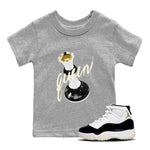 11s Gratitude shirt to match jordans 3D Queen sneaker tees Air Jordan 11 Gratitude SNRT Sneaker Release Tees Baby Toddler Heather Grey 1 T-Shirt