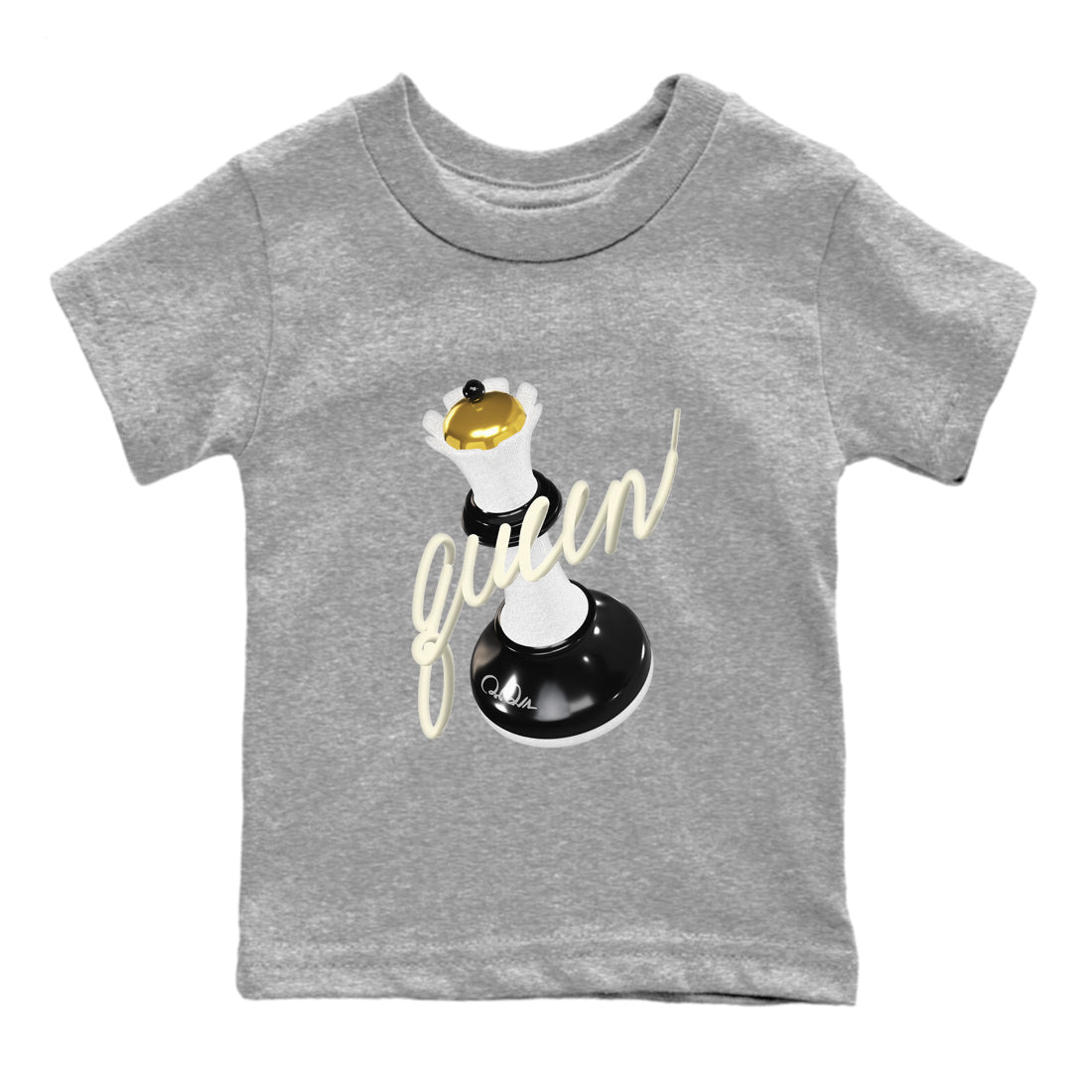 11s Gratitude shirt to match jordans 3D Queen sneaker tees Air Jordan 11 Gratitude SNRT Sneaker Release Tees Baby Toddler Heather Grey 2 T-Shirt