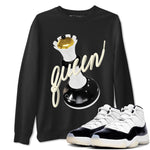 11s Gratitude shirt to match jordans 3D Queen sneaker tees Air Jordan 11 Gratitude SNRT Sneaker Release Tees Unisex Black 1 T-Shirt