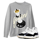 11s Gratitude shirt to match jordans 3D Queen sneaker tees Air Jordan 11 Gratitude SNRT Sneaker Release Tees Unisex Heather Grey 1 T-Shirt