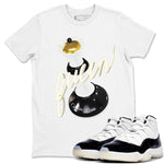 11s Gratitude shirt to match jordans 3D Queen sneaker tees Air Jordan 11 Gratitude SNRT Sneaker Release Tees Unisex White 1 T-Shirt