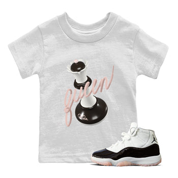 Air Jordan 11 Neapolitan shirt to match jordans 3D Queen sneaker tees AJ11 Neapolitan SNRT Sneaker Release Tees Baby Toddler White 1 T-Shirt
