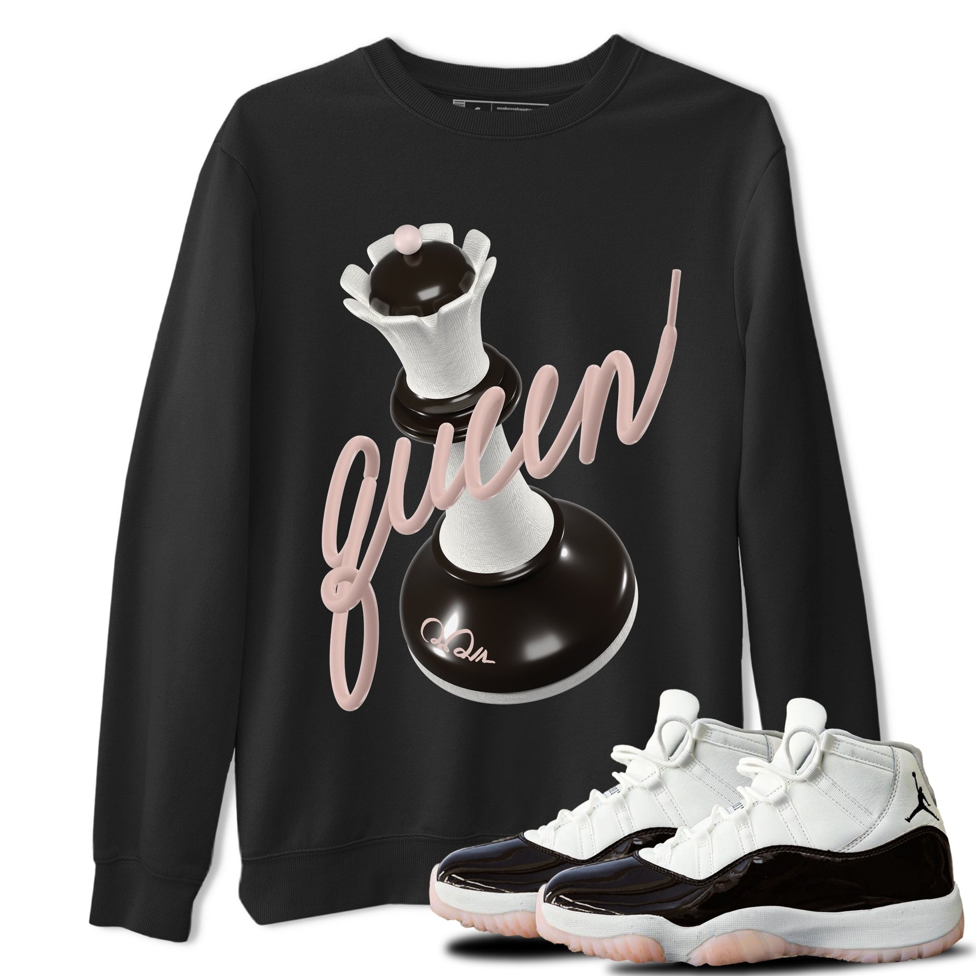 Air Jordan 11 Neapolitan shirt to match jordans 3D Queen sneaker tees AJ11 Neapolitan SNRT Sneaker Release Tees Unisex Black 1 T-Shirt