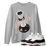 Air Jordan 11 Neapolitan shirt to match jordans 3D Queen sneaker tees AJ11 Neapolitan SNRT Sneaker Release Tees Unisex Heather Grey 1 T-Shirt