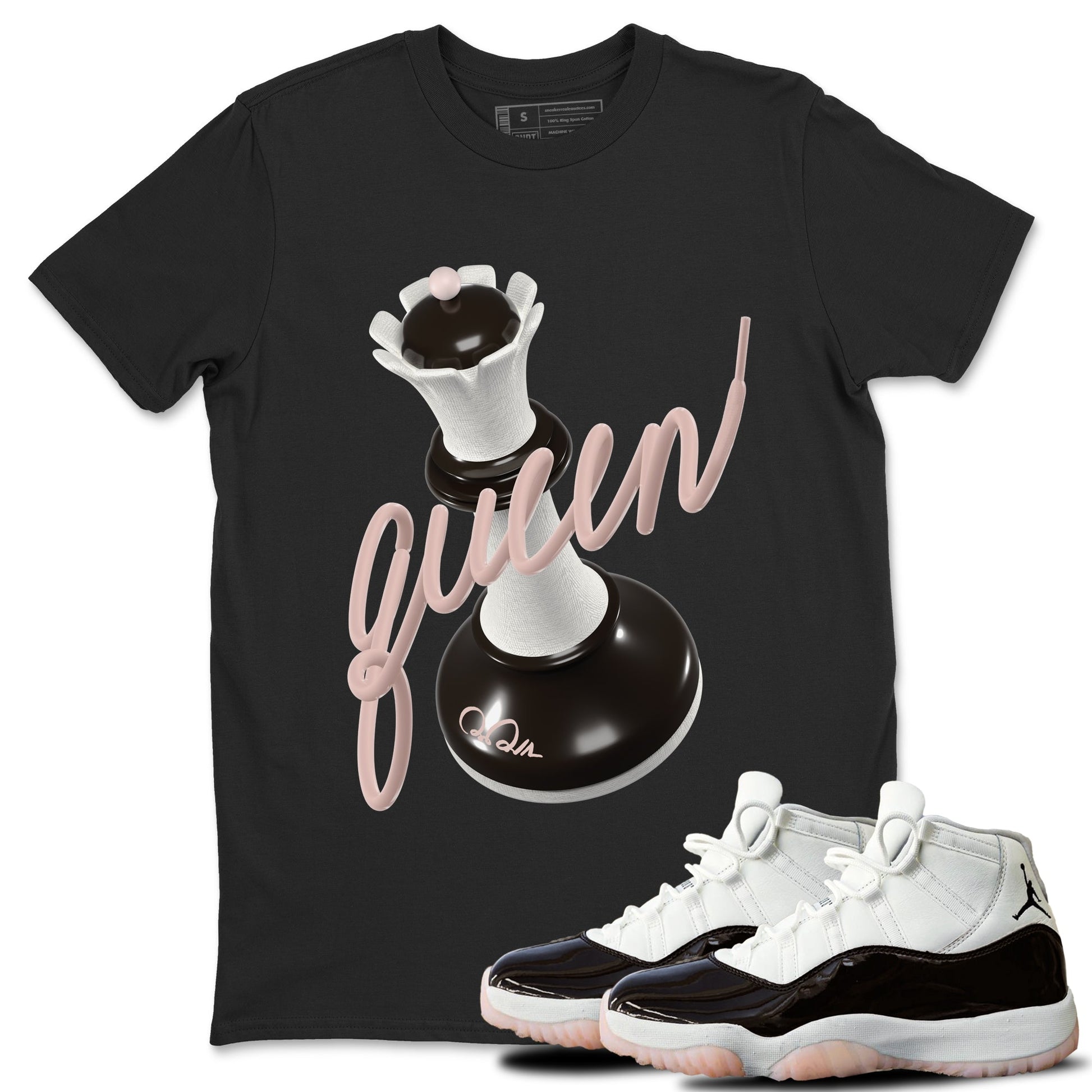 Air Jordan 11 Neapolitan shirt to match jordans 3D Queen sneaker tees AJ11 Neapolitan SNRT Sneaker Release Tees Unisex Black 1 T-Shirt