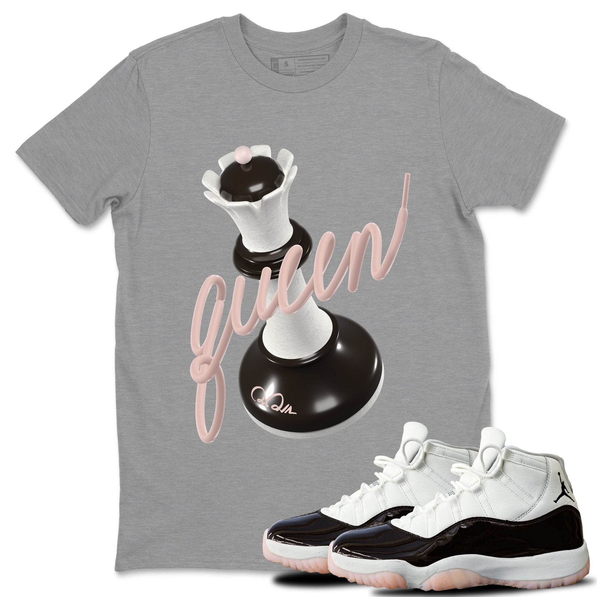 Air Jordan 11 Neapolitan shirt to match jordans 3D Queen sneaker tees AJ11 Neapolitan SNRT Sneaker Release Tees Unisex Heather Grey 1 T-Shirt