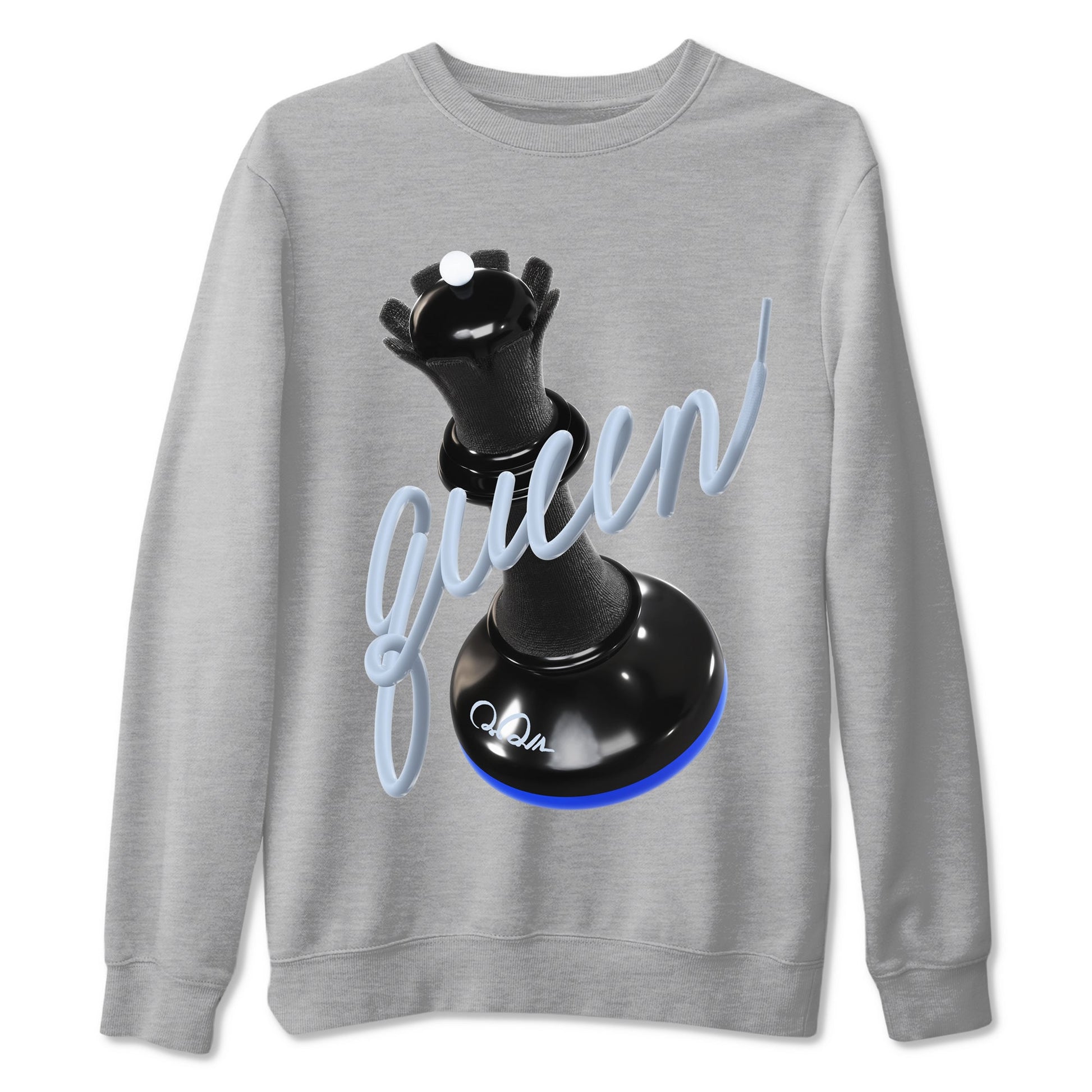 Air Jordan 11 Space shirt to match jordans 3D Queen sneaker tees AJ11 Black and Varsity Royal SNRT Sneaker Release Tees unisex cotton Heather Grey 2 crew neck shirt
