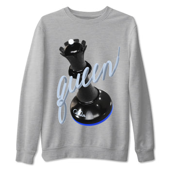 Air Jordan 11 Space shirt to match jordans 3D Queen sneaker tees AJ11 Black and Varsity Royal SNRT Sneaker Release Tees unisex cotton Heather Grey 2 crew neck shirt