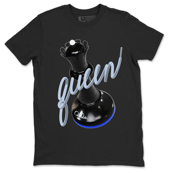 Air Jordan 11 Space shirt to match jordans 3D Queen sneaker tees AJ11 Black and Varsity Royal SNRT Sneaker Release Tees unisex cotton Black 2 crew neck shirt