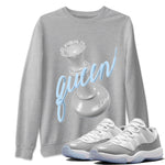 Air Jordan 11 White Cement Sneaker Match Tees 3D Queen Sneaker Tees Air Jordan 11 Cement Grey Sneaker Release Tees Unisex Shirts Heather Grey 1