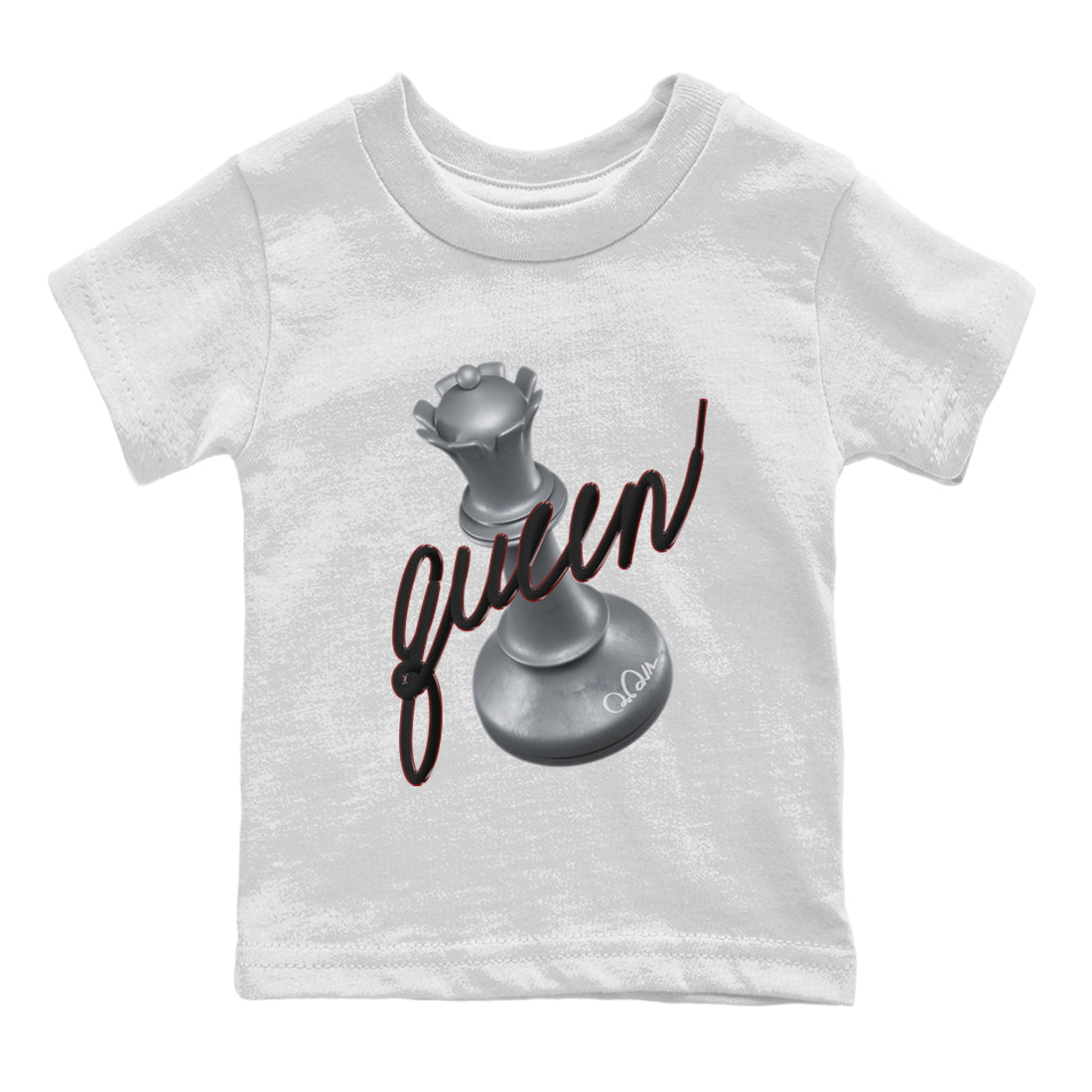 Air Jordan 14 Metallic Silver Sneaker Match Tees 3D Queen Sneaker Tees AJ14 Metallic Silver Sneaker Release Tees Kids Shirts White 2