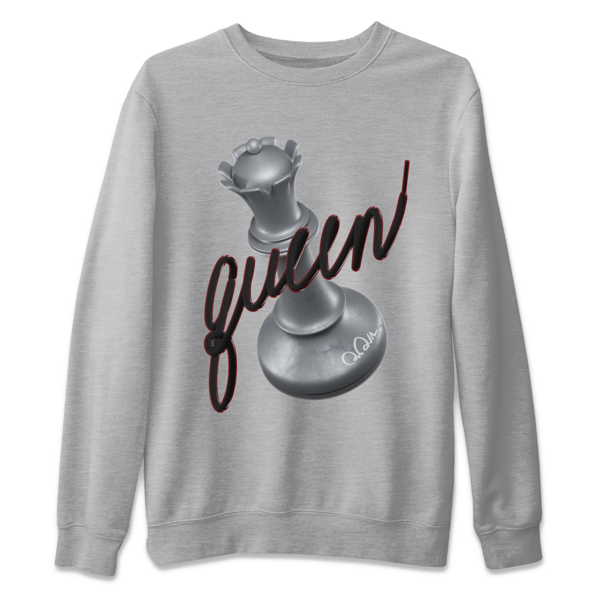 Air Jordan 14 Metallic Silver Sneaker Match Tees 3D Queen Sneaker Tees AJ14 Metallic Silver Sneaker Release Tees Unisex Shirts Heather Grey 2