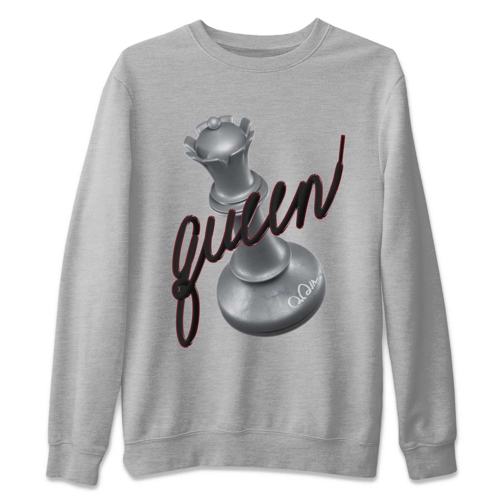 Air Jordan 14 Metallic Silver Sneaker Match Tees 3D Queen Sneaker Tees AJ14 Metallic Silver Sneaker Release Tees Unisex Shirts Heather Grey 2
