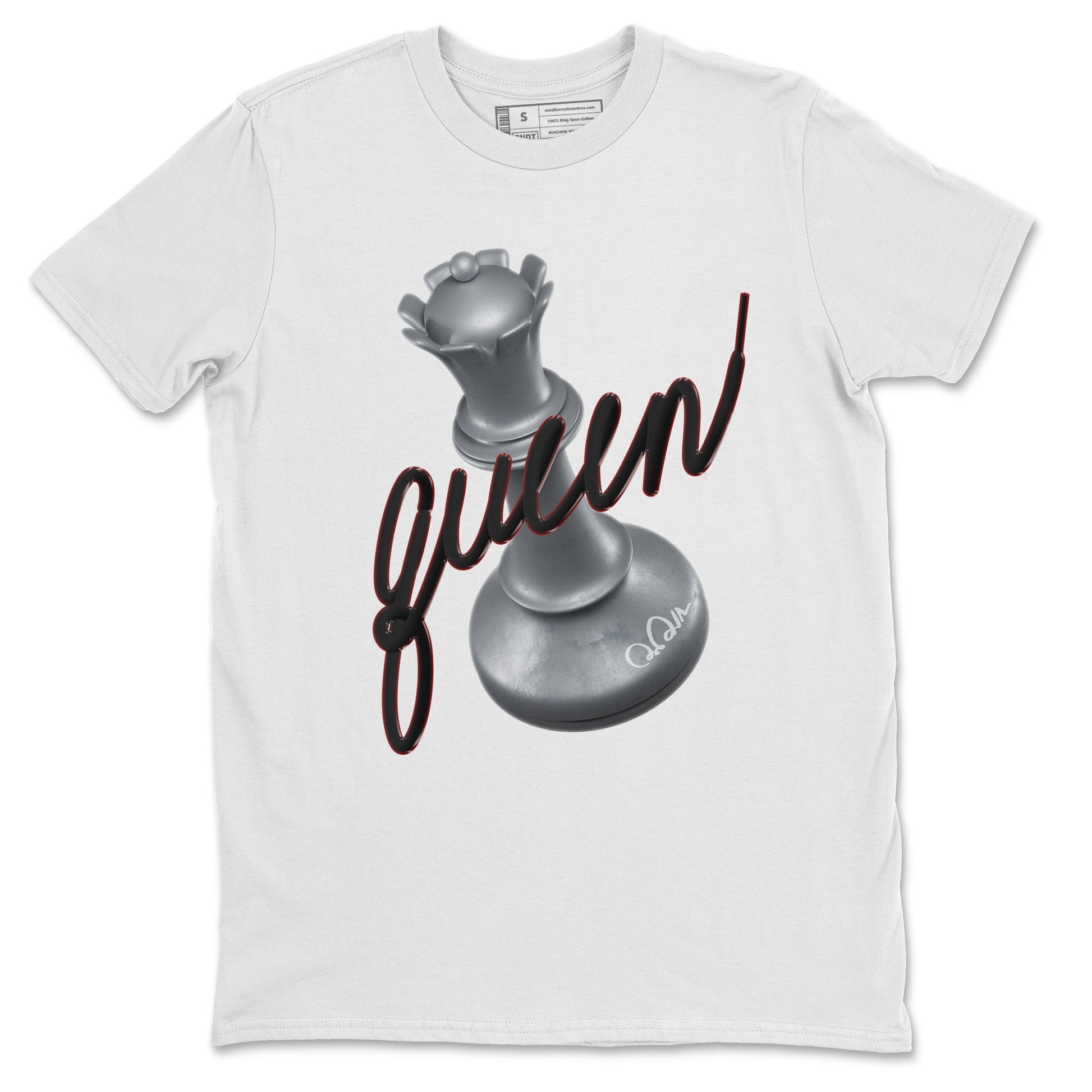 Air Jordan 14 Metallic Silver Sneaker Match Tees 3D Queen Sneaker Tees AJ14 Metallic Silver Sneaker Release Tees Unisex Shirts White 2
