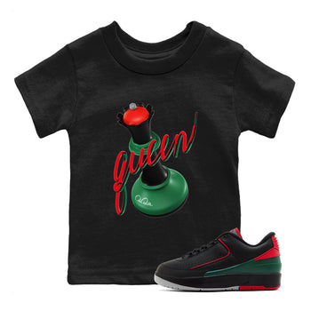 2s Christmas X-mas gift shirt to match jordans 3D Queen sneaker tees Air Jordan 2 Christmas SNRT Sneaker Release Tees Baby Toddler Black 1 T-Shirt