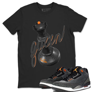 Air Jordan 3 Fear shirt to match jordans 3D Queen sneaker tees AJ3 Fear SNRT Sneaker Release Tees Unisex Black 1 T-Shirt